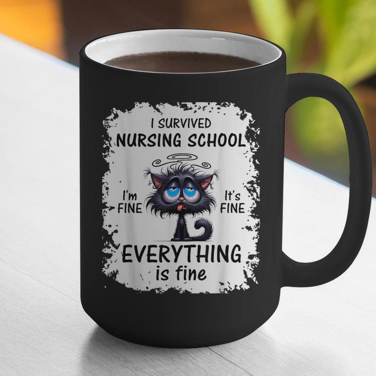 I Survived Nursing School Graduation 2025 Graphic Print Coffee Mug