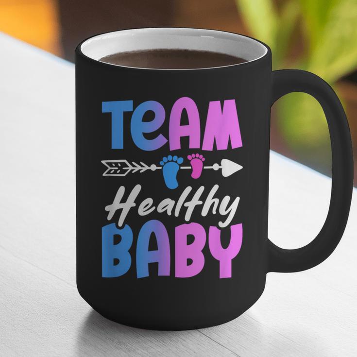 Team Healthy Baby Gender Reveal Pregnancy Mom Dad Graphic Print Coffee Mug