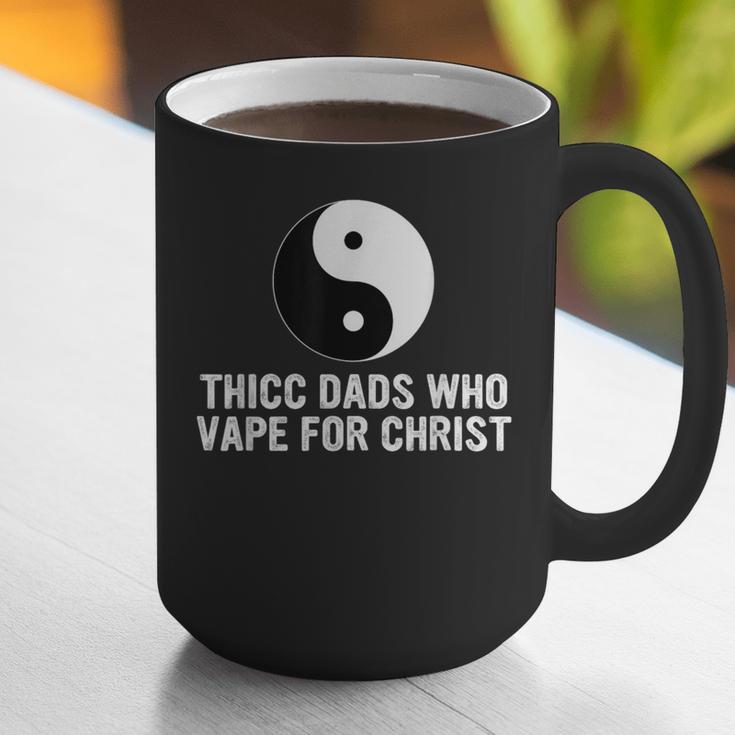 Thicc Dads Who Vape For Christ Father Day Graphic Print Coffee Mug
