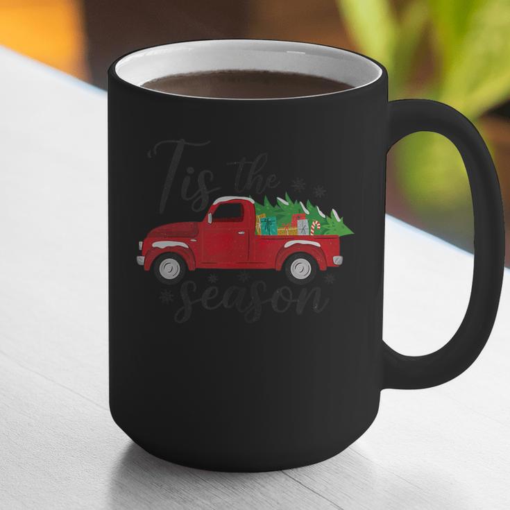 Tis The Season Holiday Nostalgia Red Truck Graphic Print Coffee Mug