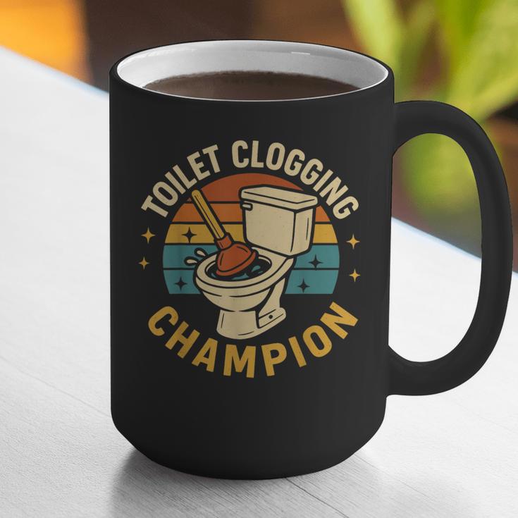 Toilet Clogging Champion Bathroom Humor Dad Jokes Graphic Print Coffee Mug Toilet Clogging Champion Bathroom Humor Dad Jokes Graphic Print Coffee Mug