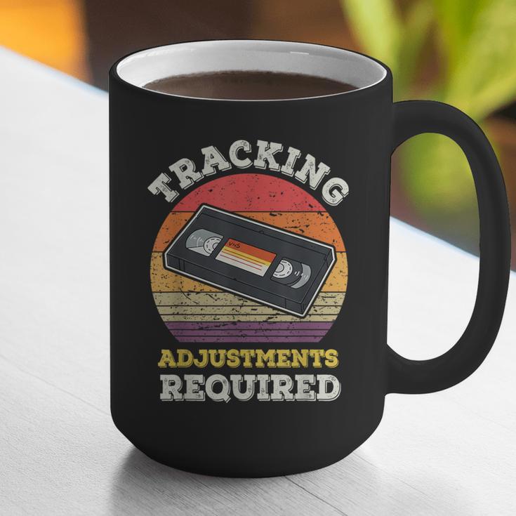 Tracking Adjustments Required Nostalgia VHS Retro Tape Graphic Print Coffee Mug