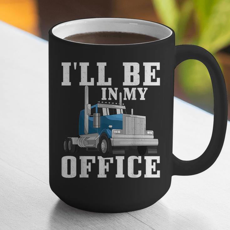 Truck Driver Art For Men Dad Women Trucking CDL Trucker Graphic Print Coffee Mug