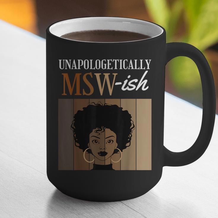 Unapologetically MSW-Ish Student Graduation Afro Graphic Print Coffee Mug