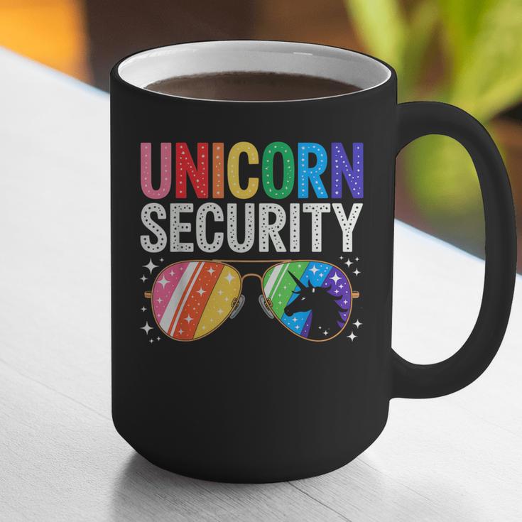 Unicorn Security Birthday Family Halloween Costume Mom Dad Graphic Print Coffee Mug
