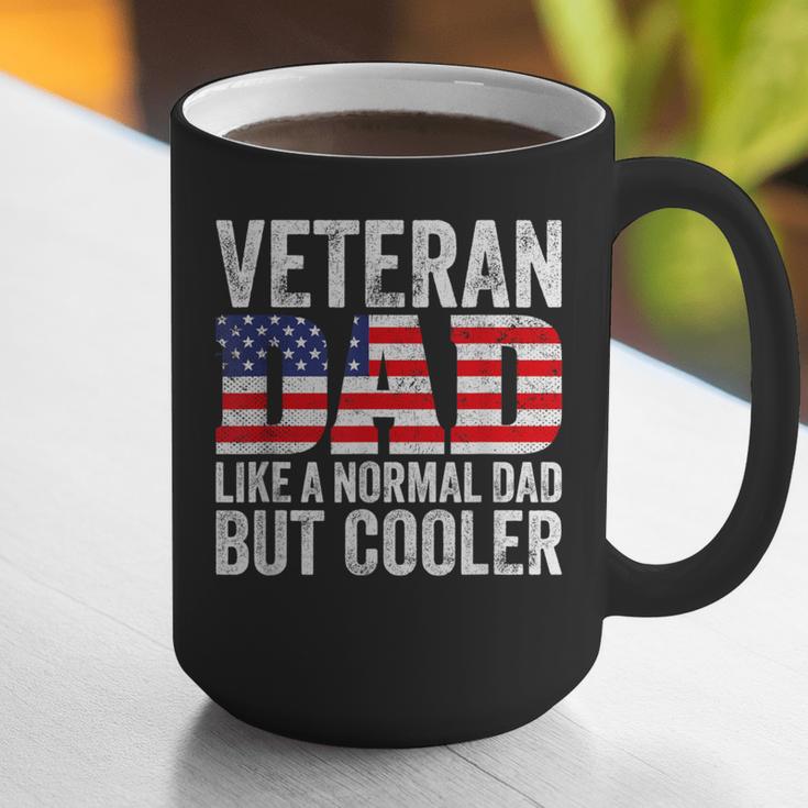 Veteran Dad Like A Normal Dad But Cooler American Flag Graphic Print Coffee Mug