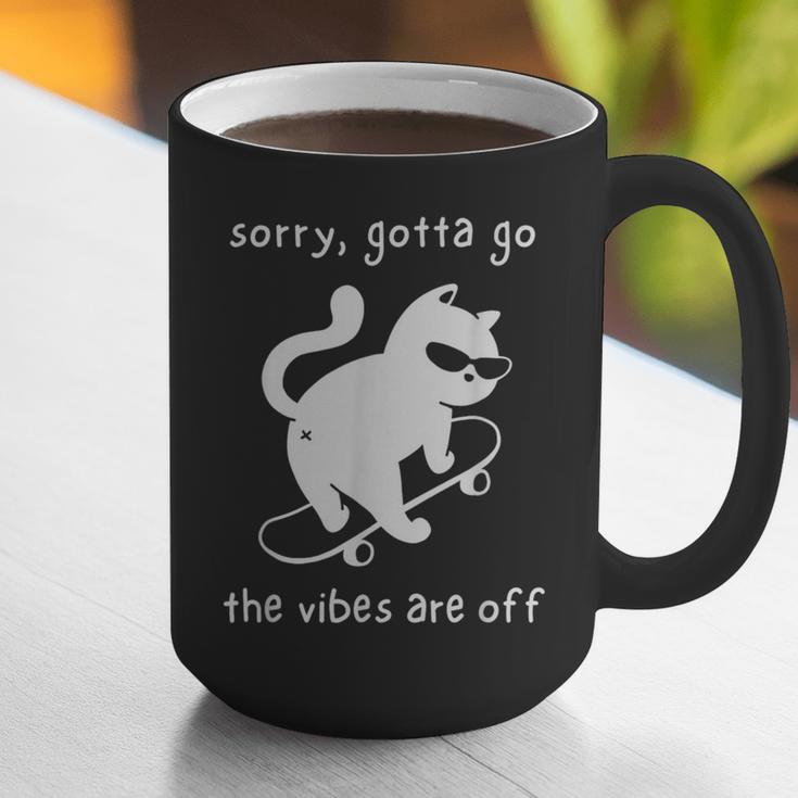 Vibes Are Off Cat Skateboard Introvert Sarcastic Humor Graphic Print Coffee Mug Vibes Are Off Cat Skateboard Introvert Sarcastic Humor Graphic Print Coffee Mug