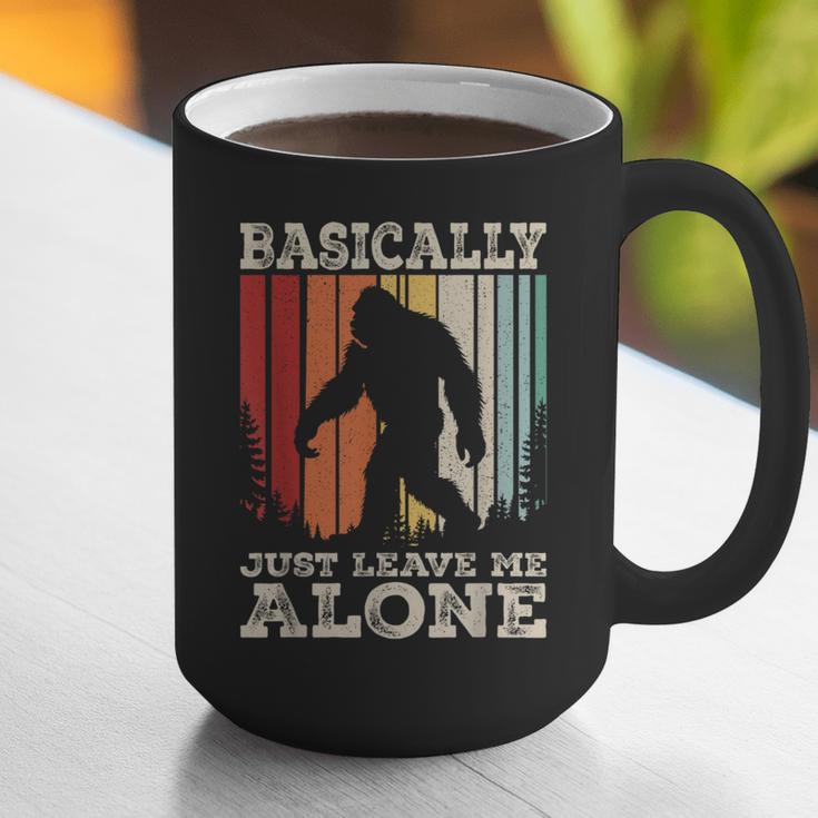 Vintage Basically Just Leave Me Alone Bigfoot Introverts Graphic Print Coffee Mug Vintage Basically Just Leave Me Alone Bigfoot Introverts Graphic Print Coffee Mug
