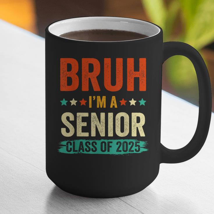 Vintage Bruh I'm A Senior Class Of 2025 Graduation Women Men Graphic Print Coffee Mug