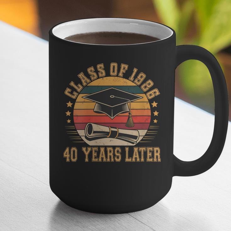 Vintage Class Of 1986 40 Years Later Reunion 40th Graduation Graphic Print Coffee Mug