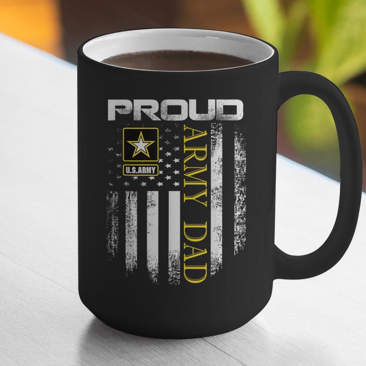 Vintage Proud Army Dad With American Flag Graphic Print Coffee Mug