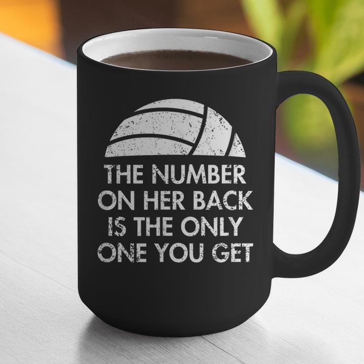 Volleyball Dad MoM Daughter Back Number Graphic Print Coffee Mug Volleyball Dad MoM Daughter Back Number Graphic Print Coffee Mug