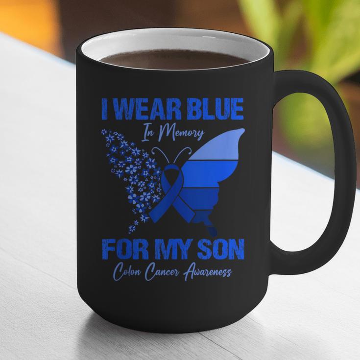 I Wear Blue In Memory For My Son Colon Cancer Awareness Graphic Print Coffee Mug