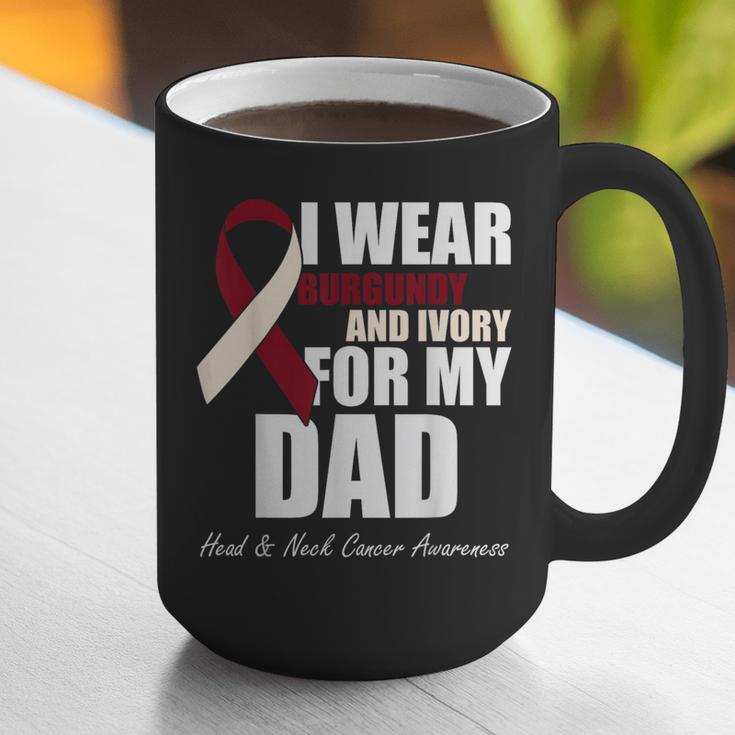 I Wear Burgundy Ivory For My Dad Oral Head Neck Cancer Graphic Print Coffee Mug