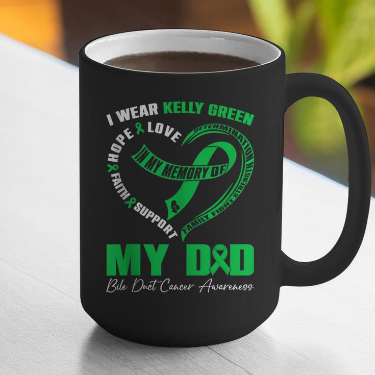 I Wear Kelly Green In My Memory Of My Dad Bile Duct Cancer Graphic Print Coffee Mug