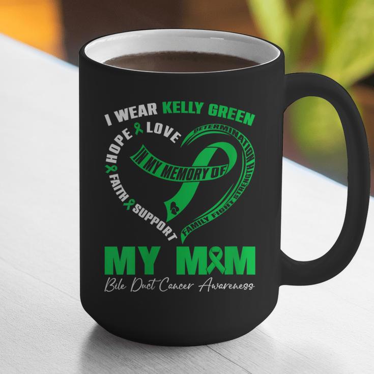 I Wear Kelly Green In My Memory Of My Mom Bile Duct Cancer Graphic Print Coffee Mug