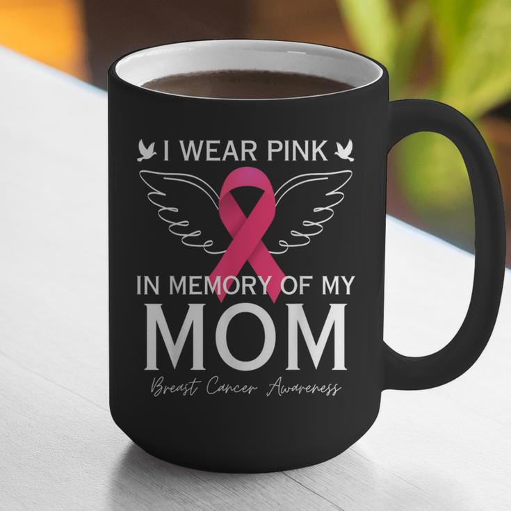 I Wear Pink In Memory Of My Mom Shirt Angel In Heaven Memory Graphic Print Coffee Mug