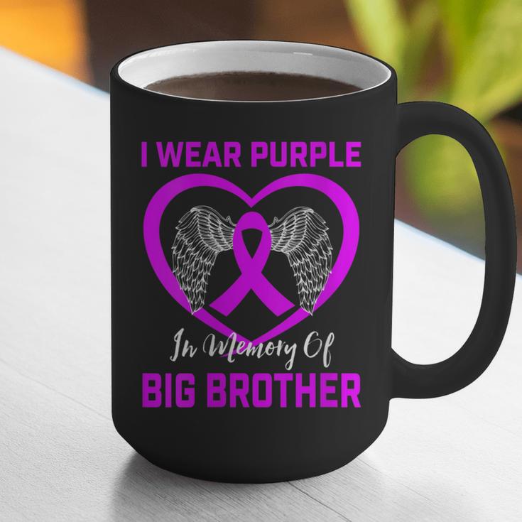 I Wear Purple In Memory Of My Big Brother Alzheimers Graphic Graphic Print Coffee Mug I Wear Purple In Memory Of My Big Brother Alzheimers Graphic Graphic Print Coffee Mug