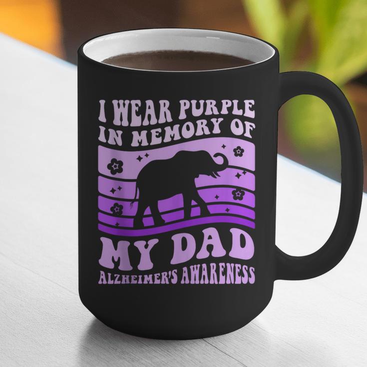 I Wear Purple In Memory Of My Dad Alzheimer's Awareness Day Graphic Print Coffee Mug