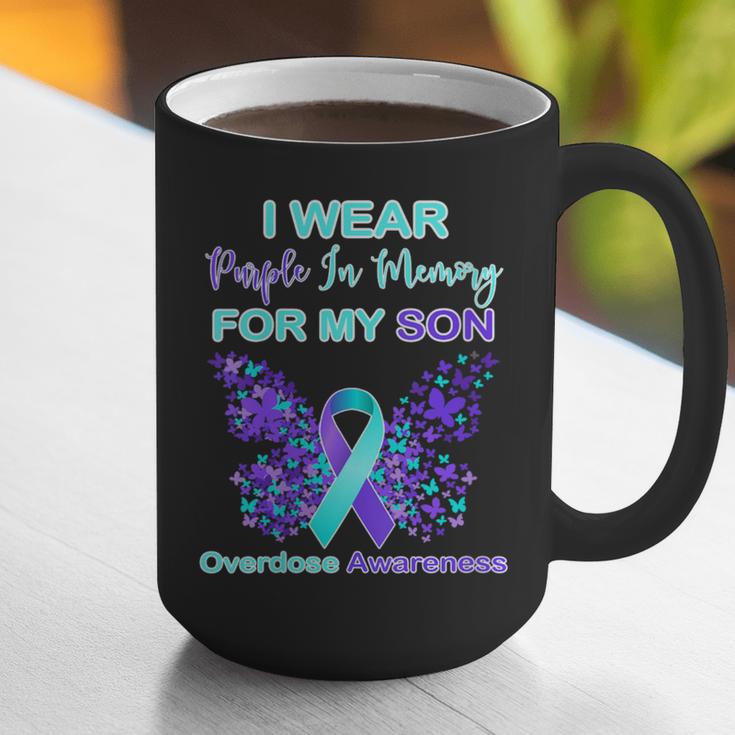I Wear Purple In Memory For My Son Overdose Awareness Graphic Print Coffee Mug