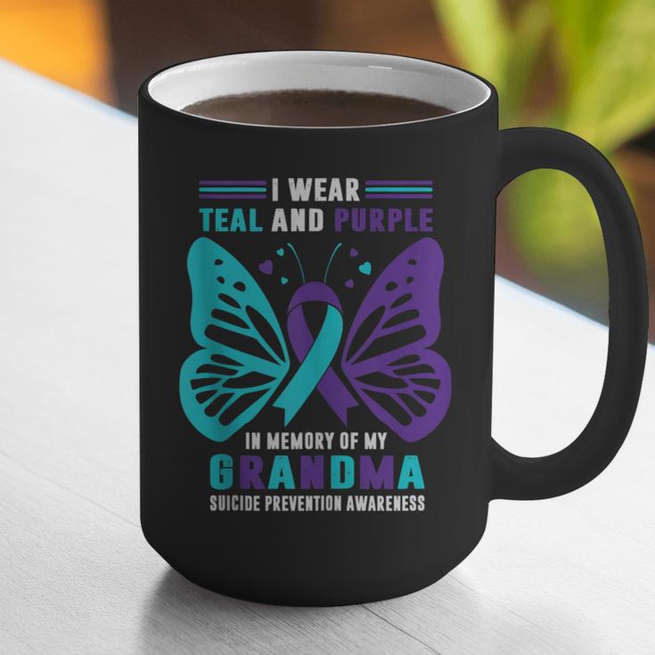 I Wear Teal And Purple In Memory Of My Grandma Graphic Print Coffee Mug I Wear Teal And Purple In Memory Of My Grandma Graphic Print Coffee Mug