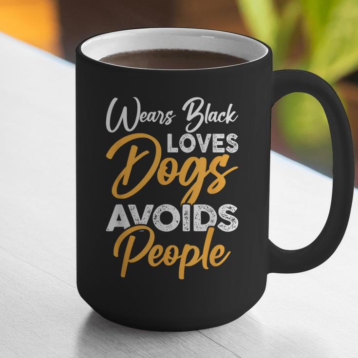 Wears Loves Dogs Avoids People I Introvert Graphic Print Coffee Mug Wears Loves Dogs Avoids People I Introvert Graphic Print Coffee Mug