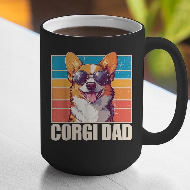 Welsh Corgi Pembroke Dog Corgi Dad -Adults Small Classic Fit Short Sleeve Cotton Polyester Blend Graphic Print Coffee Mug
