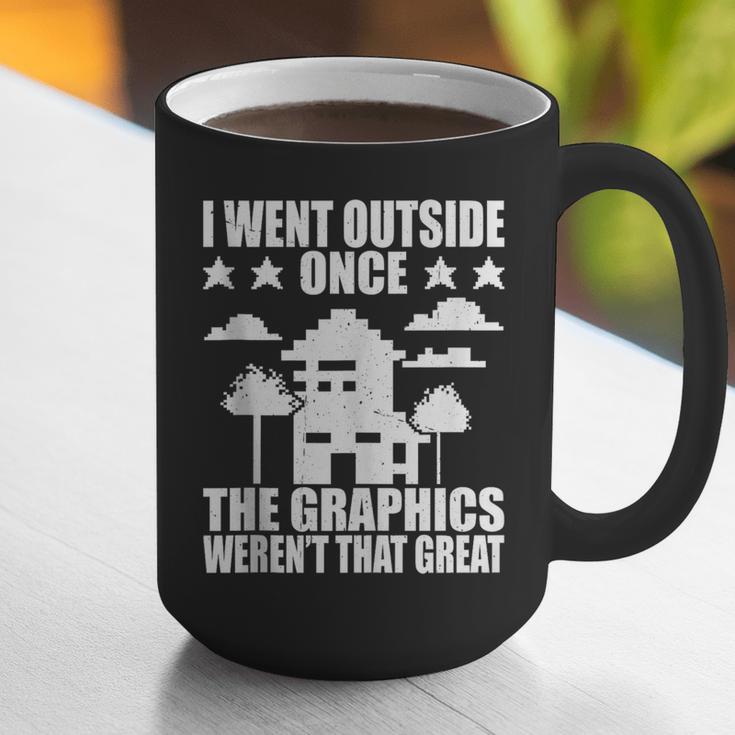 I Went Outside Once Introverts Joke Social Loner Graphic Print Coffee Mug