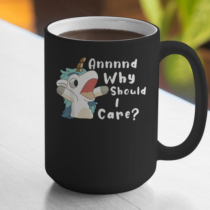 And Why Should I Care Sarcastic Unicorn Dad Mom Graphic Print Coffee Mug