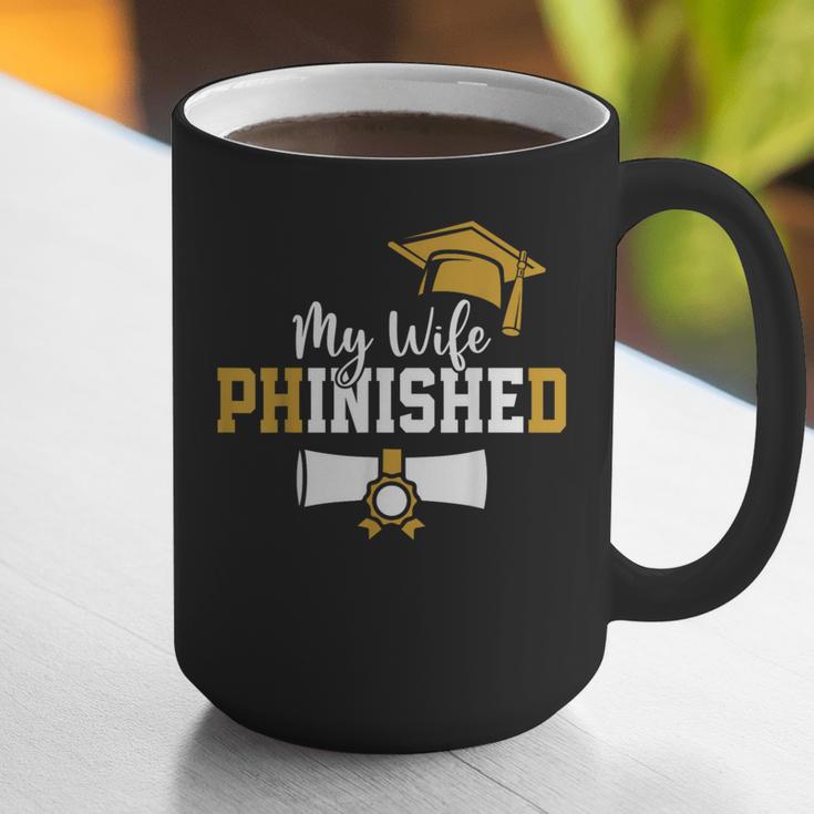 My Wife Phinished PhD Graduation Family Matching Graphic Print Coffee Mug