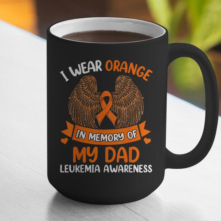 Wings Leukemia Shirt I Wear Orange In Memory Of My Dad Graphic Print Coffee Mug