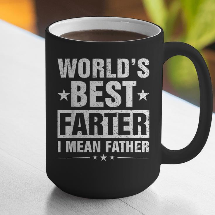 World's Best Farter I Mean Father Retro Father's Day Dad Graphic Print Coffee Mug