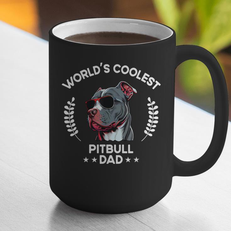 World's Coolest Dog Dad Papa Men Pitbull Graphic Print Coffee Mug