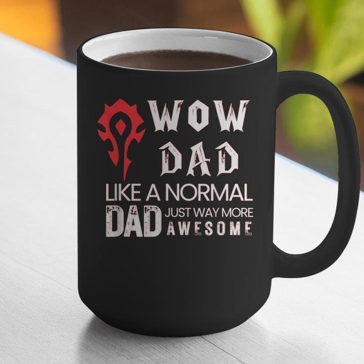 WOW Dad Like a Normal Dad Way More Awesome Tee T-Shirt Graphic Print Coffee Mug
