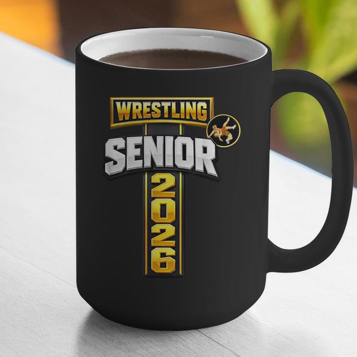 Wrestling Senior Night Senior 2026 Faith Cross Graduation Graphic Print Coffee Mug