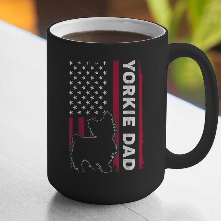 Yorkie Dog Vintage US American Flag Yorkie Dad Fathers Day Graphic Print Coffee Mug Yorkie Dog Vintage US American Flag Yorkie Dad Fathers Day Graphic Print Coffee Mug
