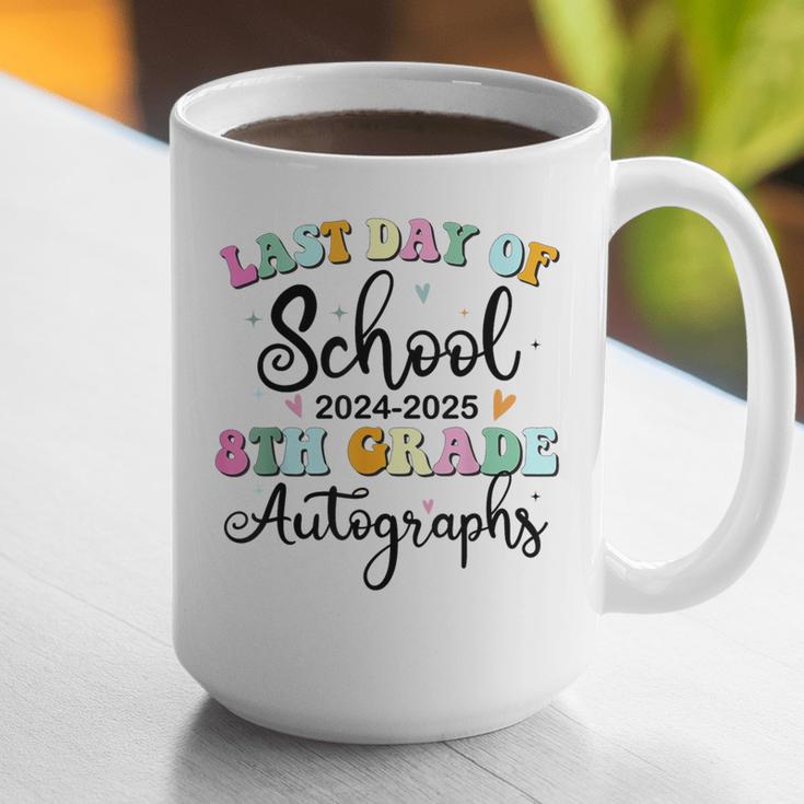 2026 Last Day Of School Autograph 8th Grade Graduation Party Graphic Print Coffee Mug