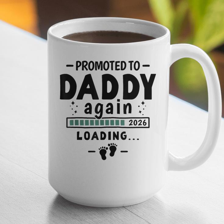 2nd Baby Announcement For Dad Promoted To Daddy Again 2026 Graphic Print Coffee Mug