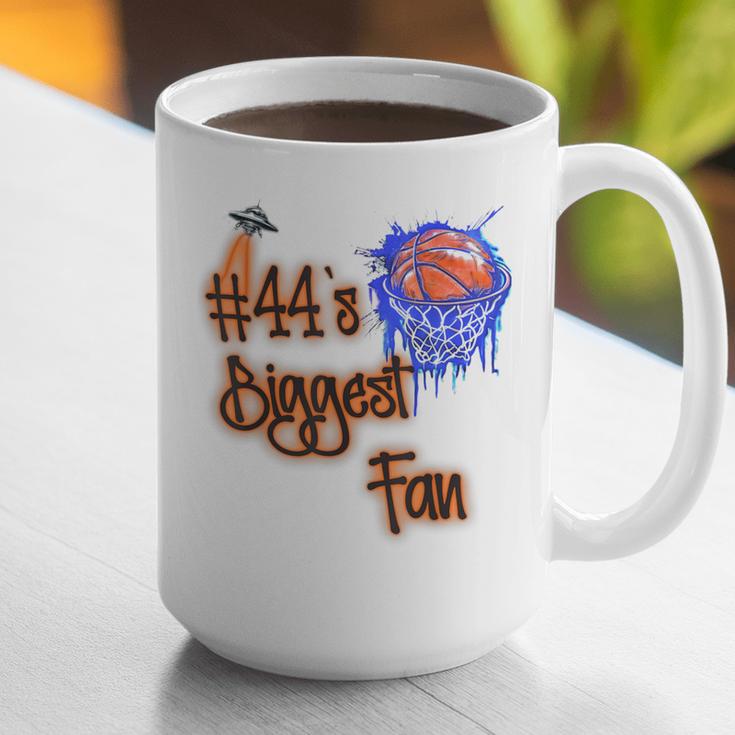 44 Biggest Fan Of Basketball Player Number 44 Dad Mom Graphic Print Coffee Mug