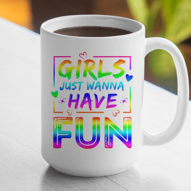 80's Girls Just Wanna Have Fun Nostalgia 1980s Style Premium Tri-Blend Graphic Print Coffee Mug