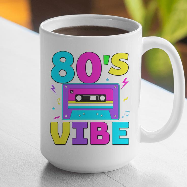80's Vibe Retro Style Cassette Tape Nostalgia 1980s Party Premium Tri-Blend Graphic Print Coffee Mug