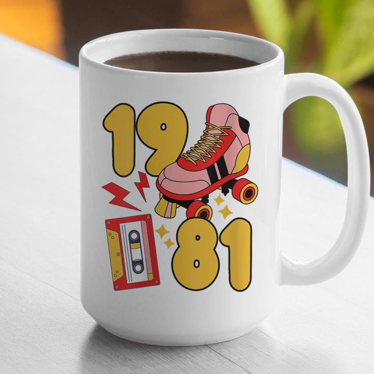80s Vibes Mixed Tapes & Roller Skates 1981 Nostalgia Retro Graphic Print Coffee Mug 80s Vibes Mixed Tapes & Roller Skates 1981 Nostalgia Retro Graphic Print Coffee Mug