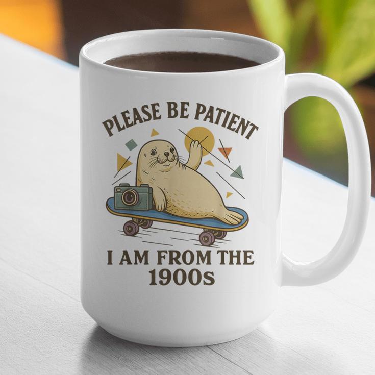 90s Manatee Humor Please Patient I'm From The 1900s Graphic Print Coffee Mug