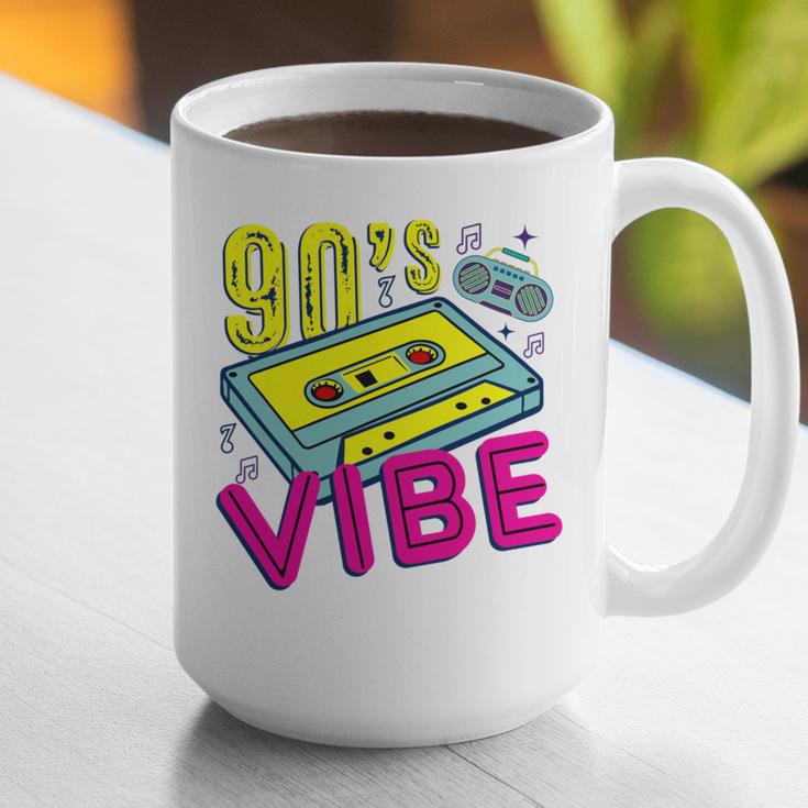 90's Vibe Retro Style Cassette Tape Nostalgia 1990s Party Graphic Print Coffee Mug