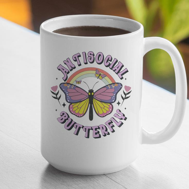 Antisocial Butterfly Tees For Introvert Men Women Girls Graphic Print Coffee Mug