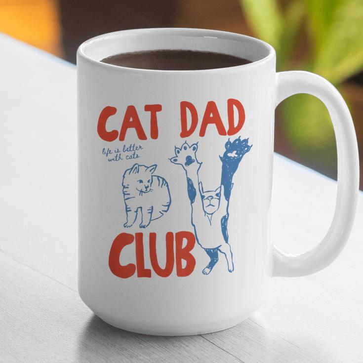 ON Back Cat Dad Club Life Is Better With Cats Father's Day Graphic Print Coffee Mug
