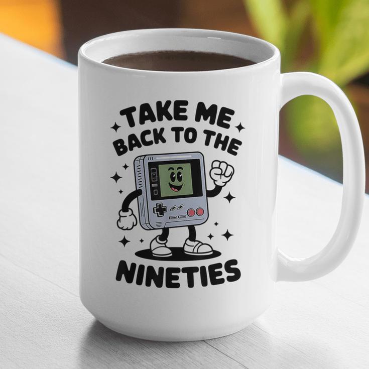 Take Me Back To The Nineties 90's Retro Gamer Nostalgia Graphic Print Coffee Mug