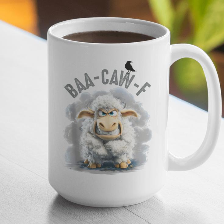 Back Off – Sheep Baa Crow Caw Pun For Introverts Graphic Print Coffee Mug