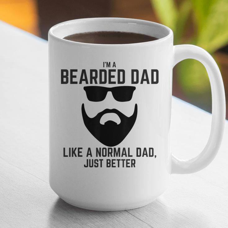 Bearded Dad Beard Humor Superhero Graphic Print Coffee Mug