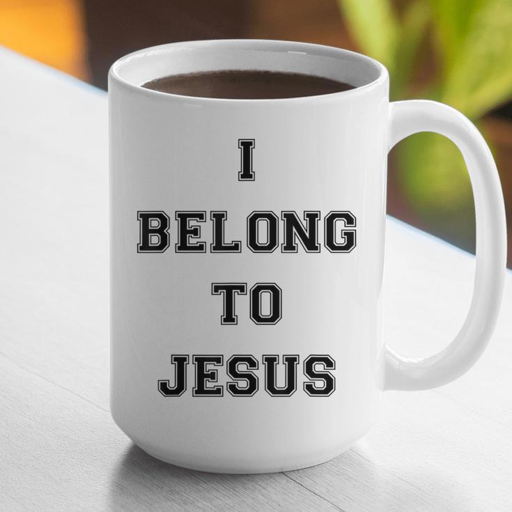 I Belong To Jesus Christian Gym Apparel Christian Dad Graphic Print Coffee Mug